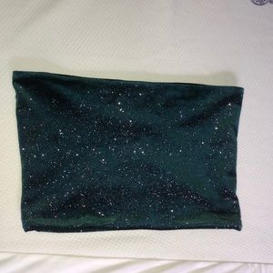 Sparkly Green Tube Top